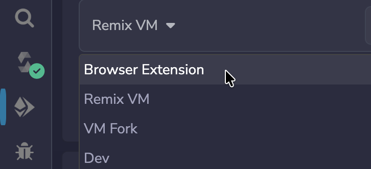 Select Browser Extension in Remix