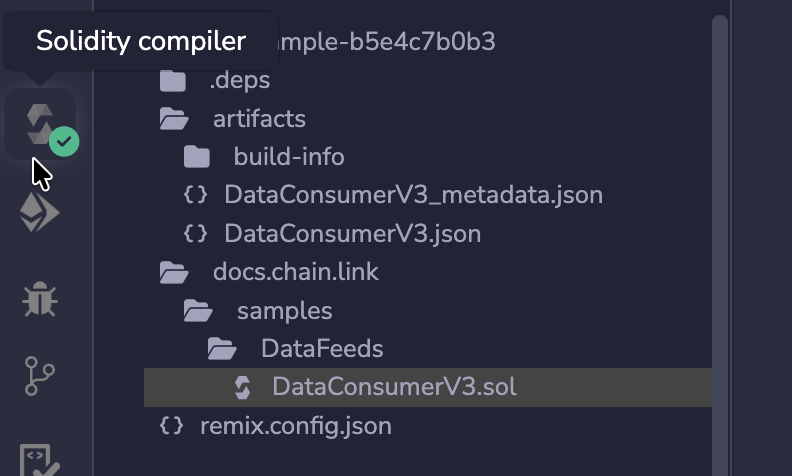 Solidity Compiler tab in Remix